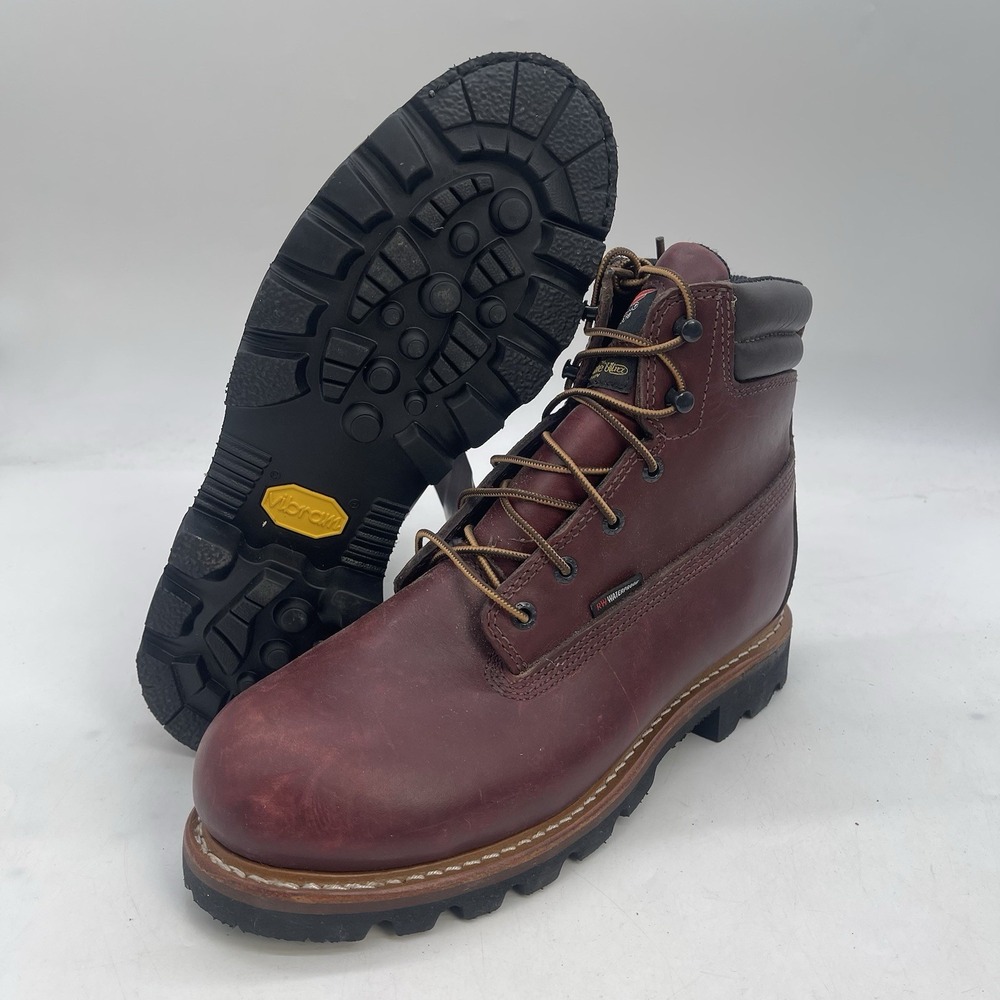 Red Wing Boots Mens 8.5 D Moc Toe Burgundy FACTORY 2ND  202 6" 1203 Work NEW